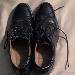 George Black Leather Oxford Shoes